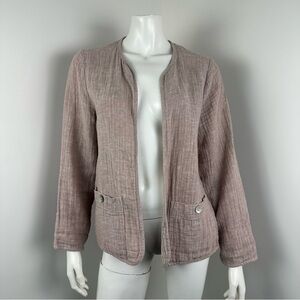Tahari Linen Jacket Size Small Open Front‎